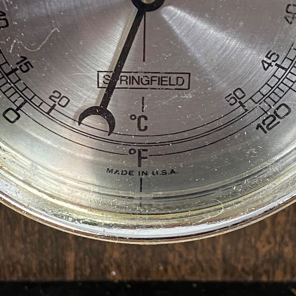 Vtg 3 Gauge Springfield Weather Station Temperature Humidity Barometer - Picture 8 of 9